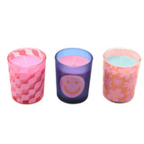 Mood Matching Trio of Wave, Smiley and Daisy Scented Candles