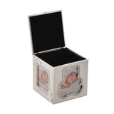 Bear Silverplated Metal Photo Frame Trinket Box - Silver