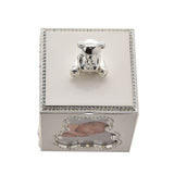 Bear Silverplated Metal Photo Frame Trinket Box - Silver