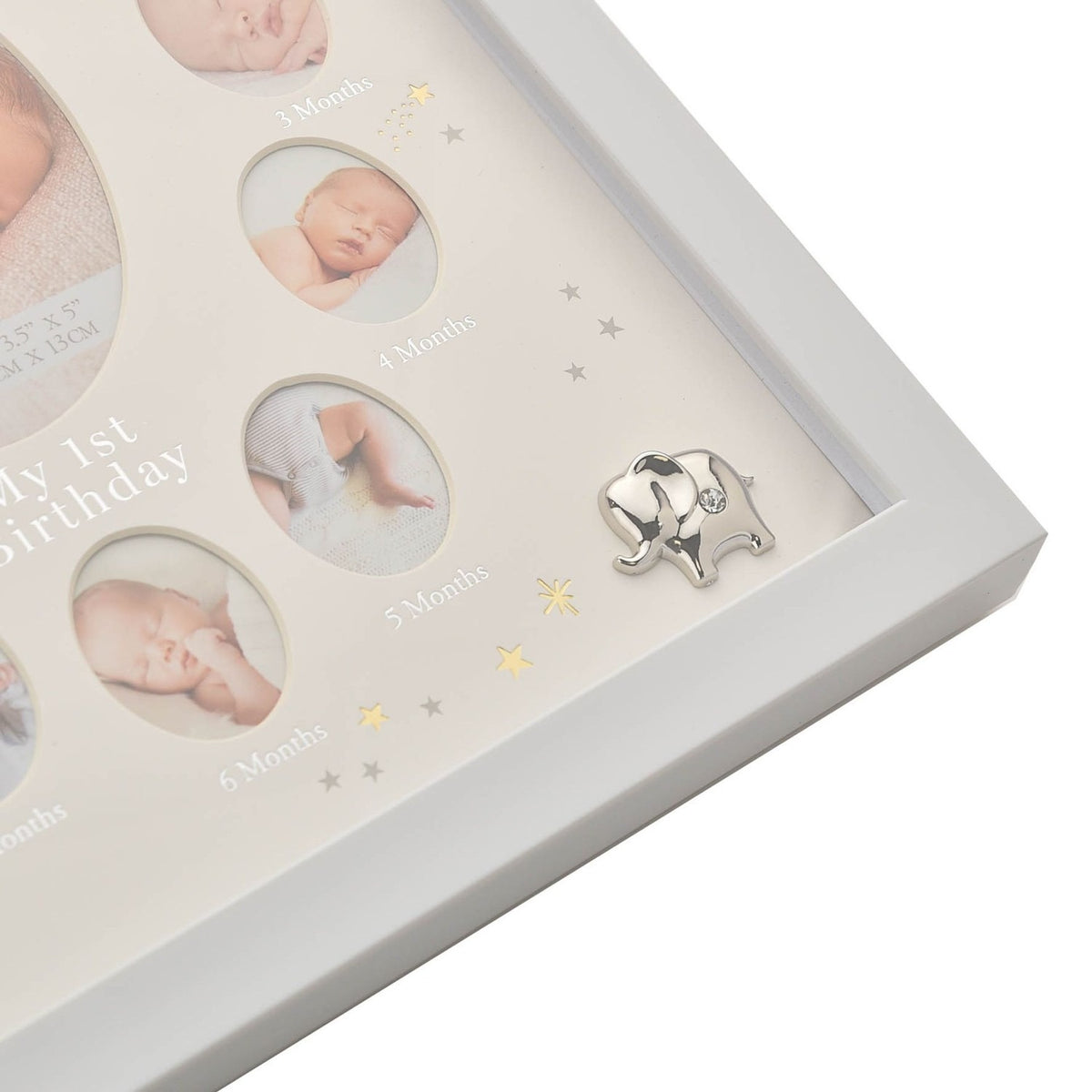 First Year Multi Aperture MDF Photo Frame - White & Cream