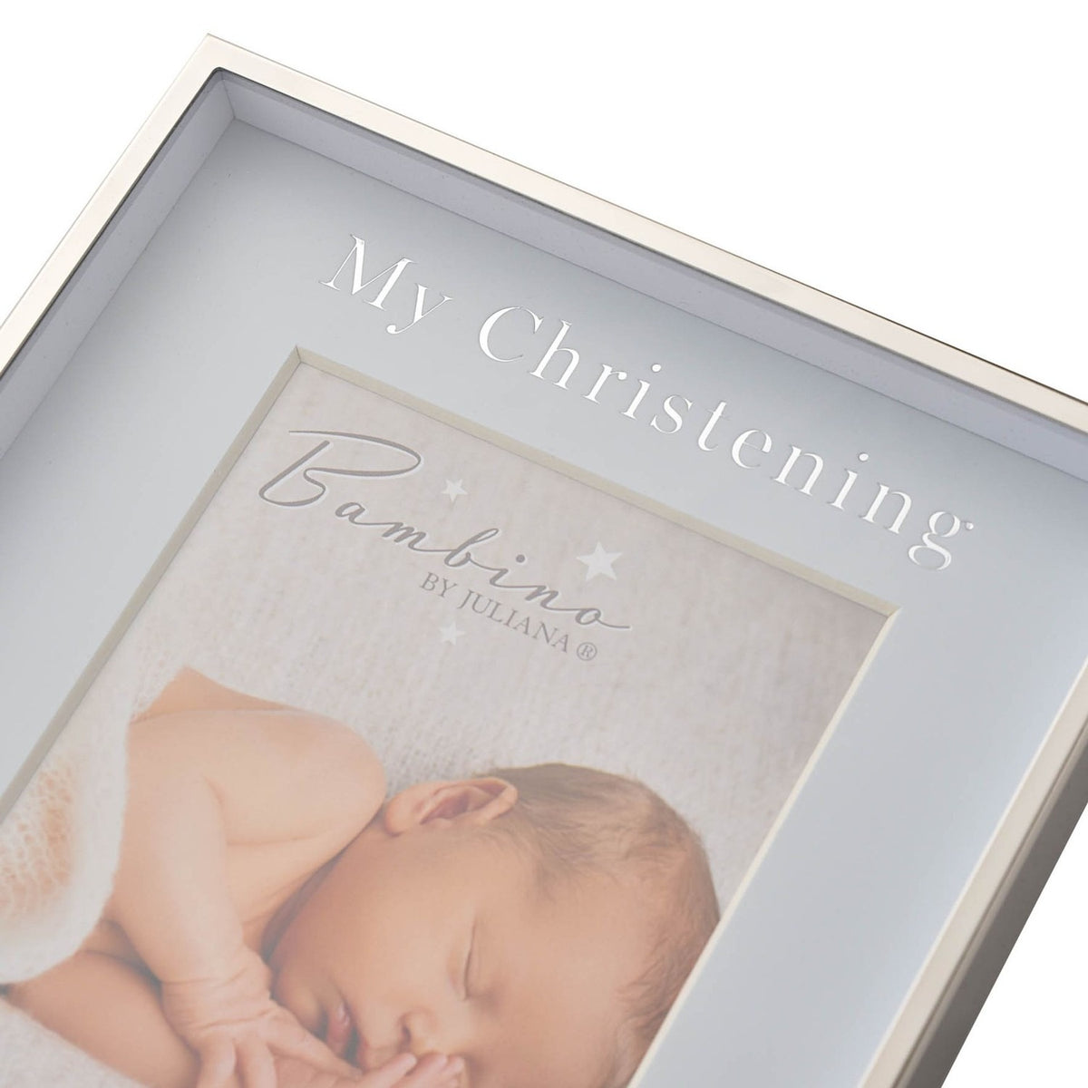 My Christening Metal Photo Frame 6 x 4in with Stand - Blue