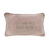 Little Lady Starry Rectangle Velvet Cushion 32.5cm - Blush