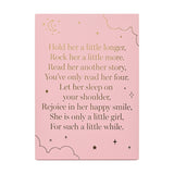 Little Girl Poem Wooden Standing Plaque 18 x 13cm - Pink