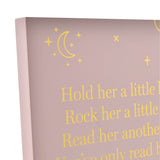 Little Girl Poem Wooden Standing Plaque 18 x 13cm - Pink