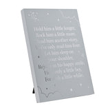 Little Boy Starry Poem Wooden Standing Plaque 18x13cm - Blue