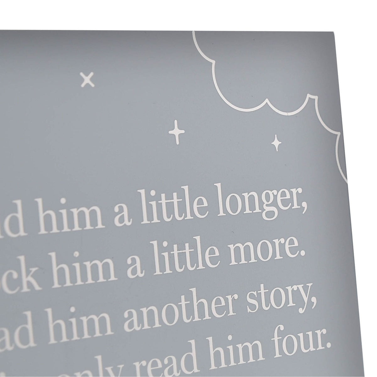Little Boy Starry Poem Wooden Standing Plaque 18x13cm - Blue