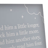Little Boy Starry Poem Wooden Standing Plaque 18x13cm - Blue