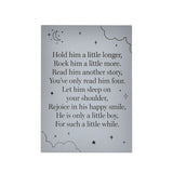 Little Boy Starry Poem Wooden Standing Plaque 18x13cm - Blue