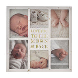 Love You To The Moon & Back MDF Collage Photo Frame - Grey