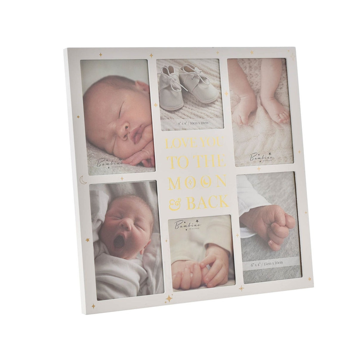 Love You To The Moon & Back MDF Collage Photo Frame - Grey