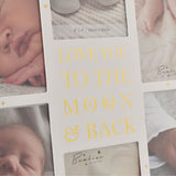 Love You To The Moon & Back MDF Collage Photo Frame - Grey