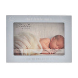 Our Little Man Starry Wooden Photo Frame 6 x 4in - Blue