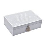 Hold Him a Little Longer MDF Keepsake Box with Tassel - Blue