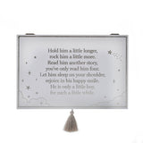 Hold Him a Little Longer MDF Keepsake Box with Tassel - Blue