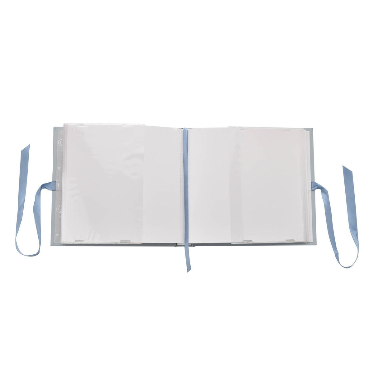 Dream Big Little One Baby Photo Album with Ribbon Tie - Blue