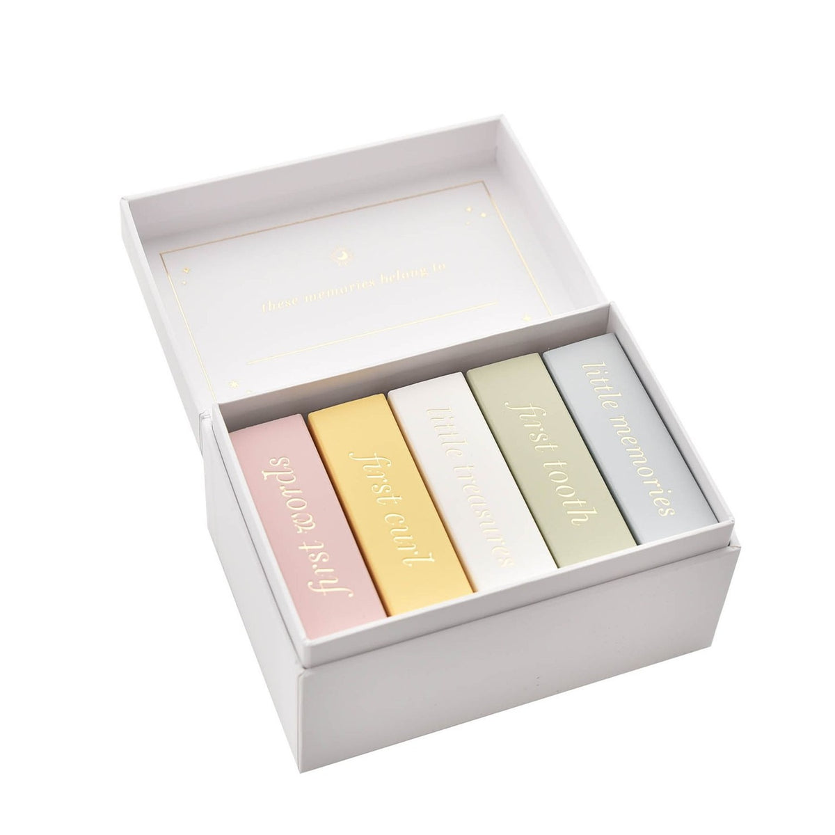 Gold Star and Moon Keepsake Box with Five Mini Matchboxes