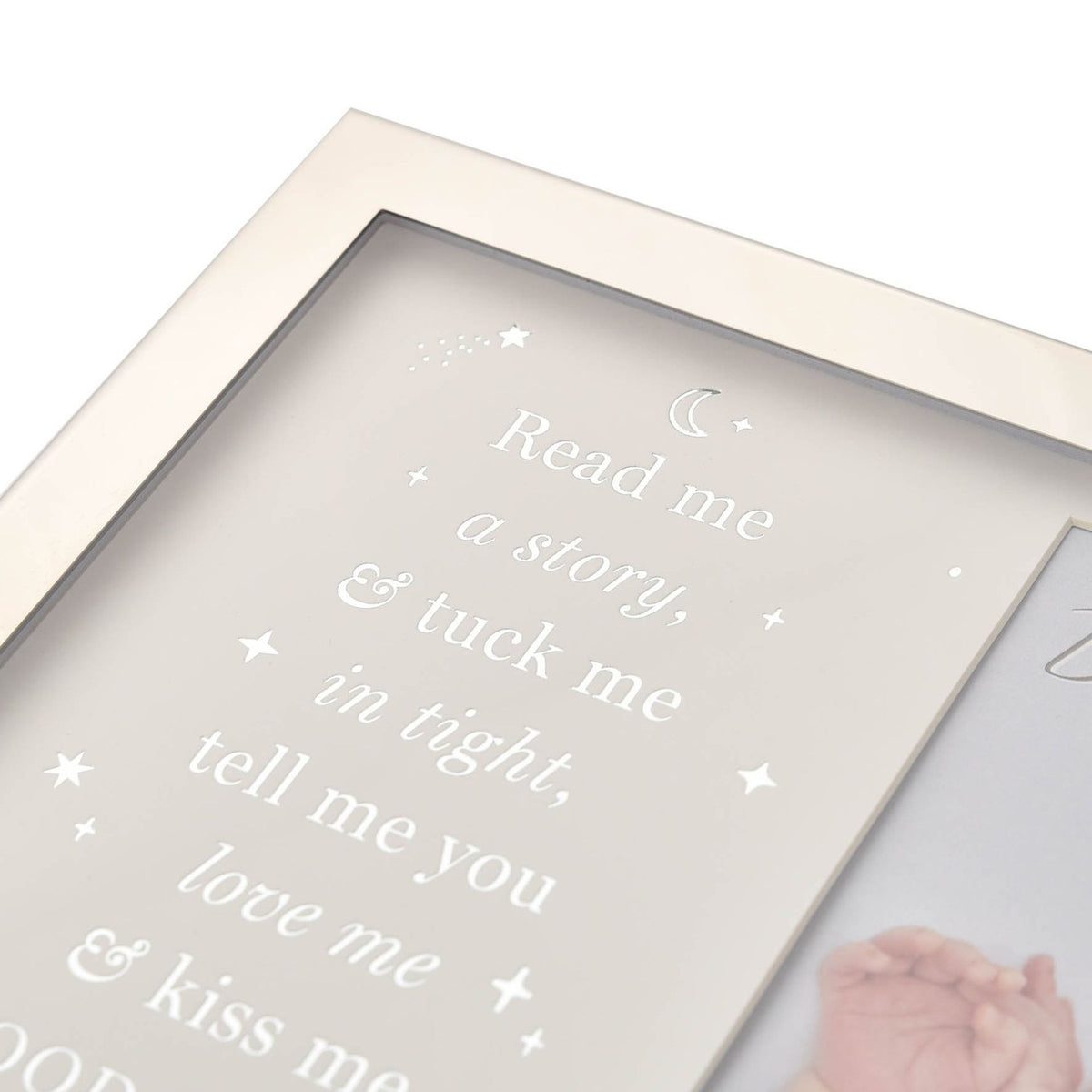 Read Me A Story Metal Plated Photo Frame 6 x 4in - Silver & White
