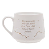 Set of 2 New Grandparents Cloud Stoneware Mugs 300ml - White