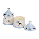 Carousel Silverplated Tooth and Curl Keepsake Box Set - Blue