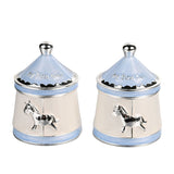 Carousel Silverplated Tooth and Curl Keepsake Box Set - Blue