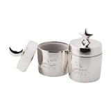 Star & Moon Barrel Tooth & Curl Plated Keepsake Boxes - Silver