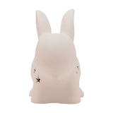 Rabbit Matt Ceramic Night Light with Star Cut-Outs - White