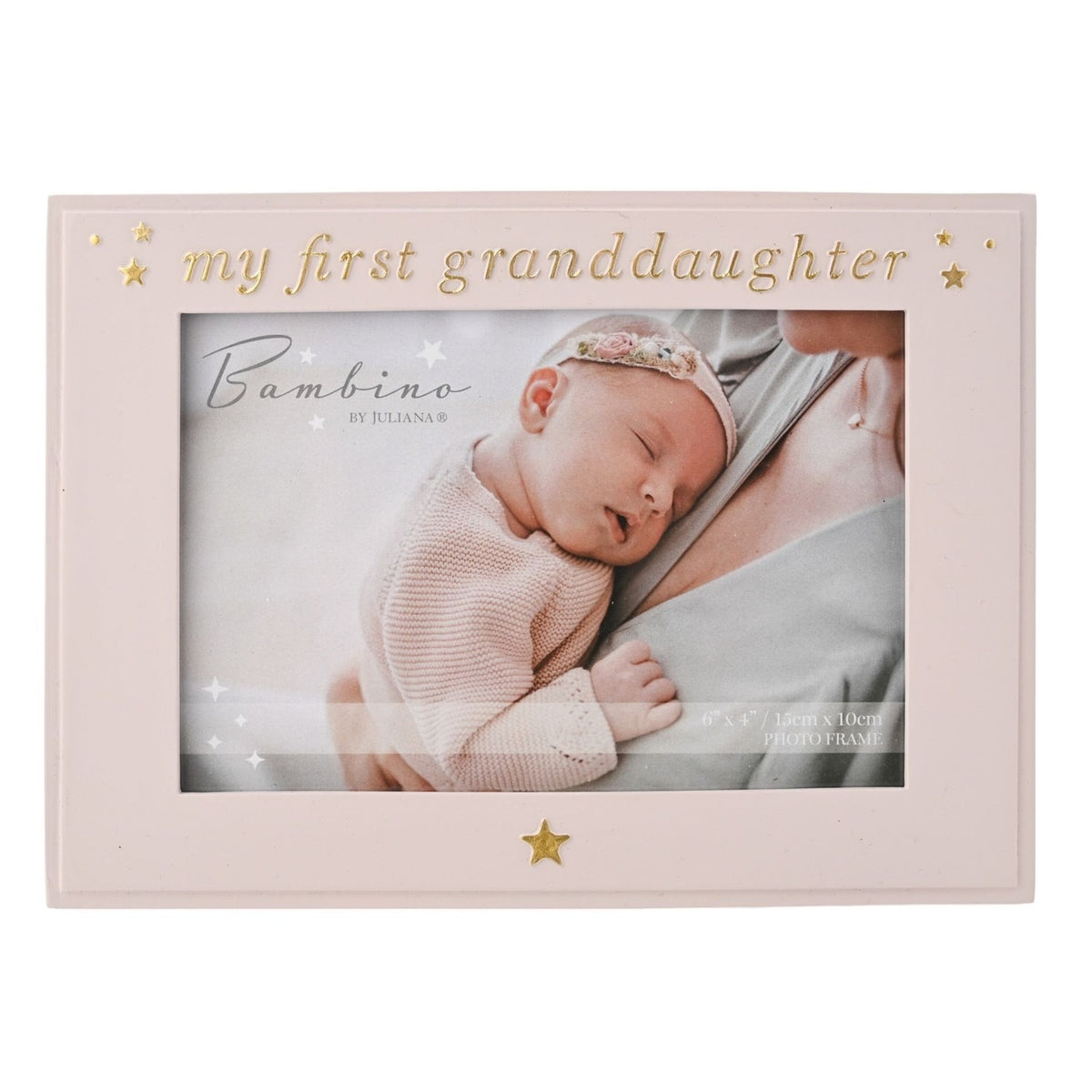My First Granddaughter Resin Photo Frame 6 x 4in - Pink