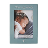 'I Love My Daddy' Portrait Resin Photo Frame 6 x 4in - Blue