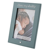 'I Love My Daddy' Portrait Resin Photo Frame 6 x 4in - Blue