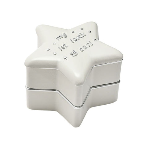 My 1st Tooth & Curl Star Tiered Ceramic Keepsake Box - White