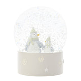 Two Penguins in Scarves Resin Water Globe Ornament - Grey