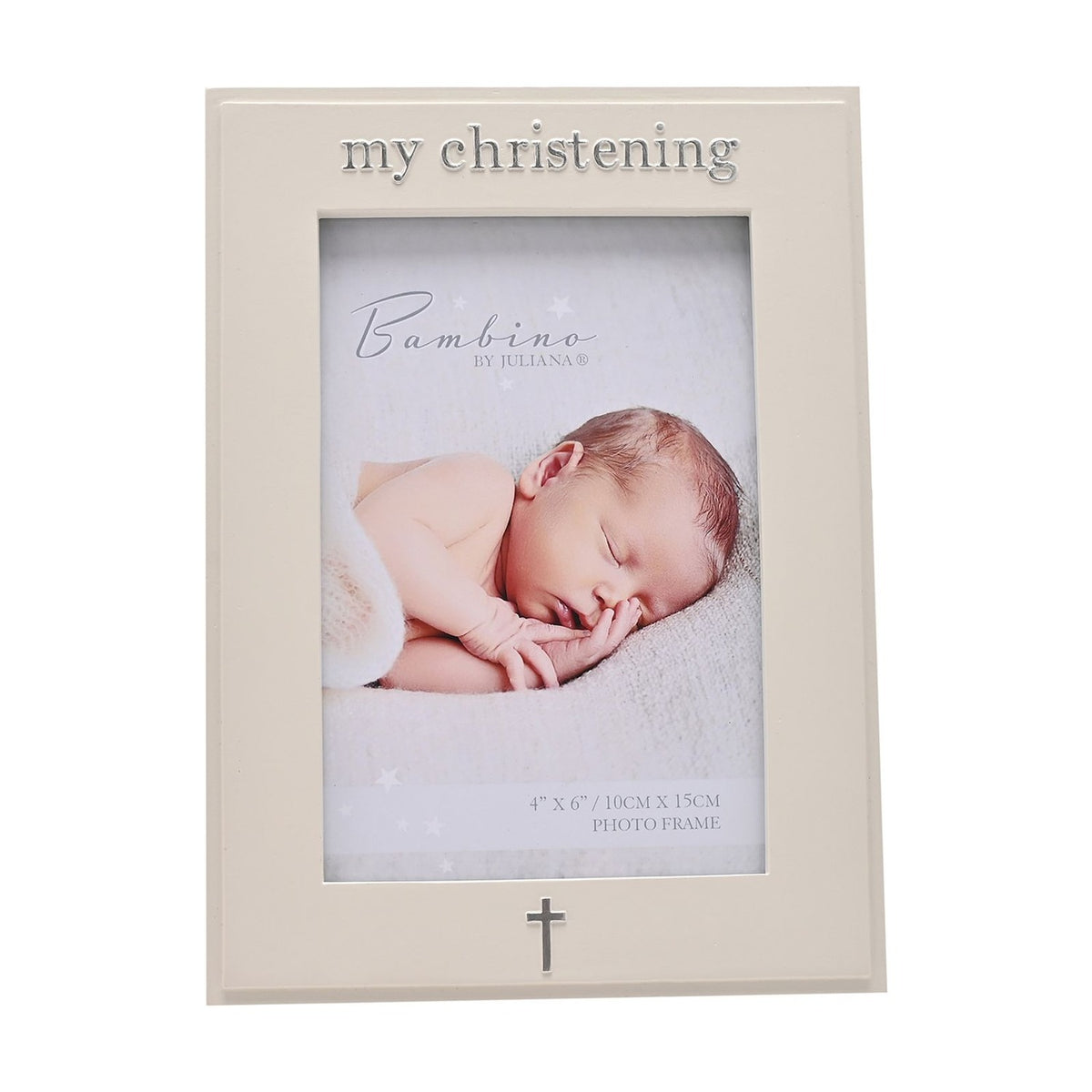 My Christening Resin Photo Frame 6 x 4in - White & Cream