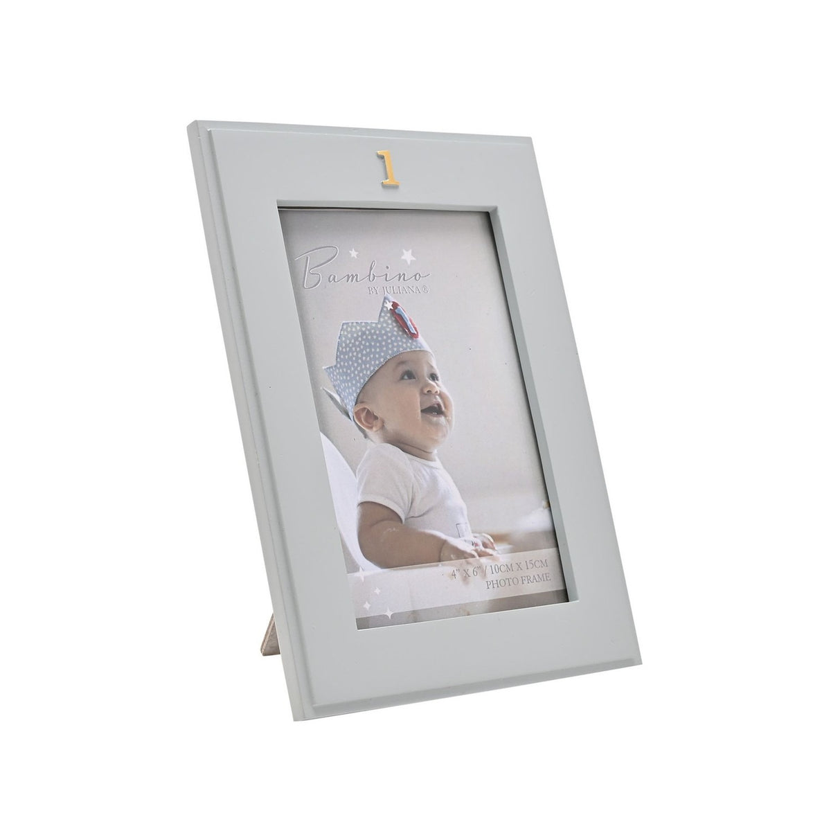 1st Birthday Freestanding Resin Photo Frame 6 x 4in - Blue