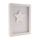 Little Star Is Born Wooden Framed Plaque 17cm - Blue & Cream