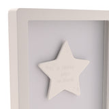 Little Star Is Born Wooden Framed Plaque 17cm - Blue & Cream