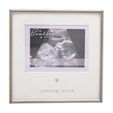 Coming Soon Baby Scan Metal Photo Frame 4 x 3in - Silver