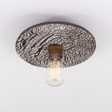 Bog Oak Ceramic Ceiling Light - Black Clay