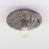 Bog Oak Ceramic Ceiling Light - Black Clay