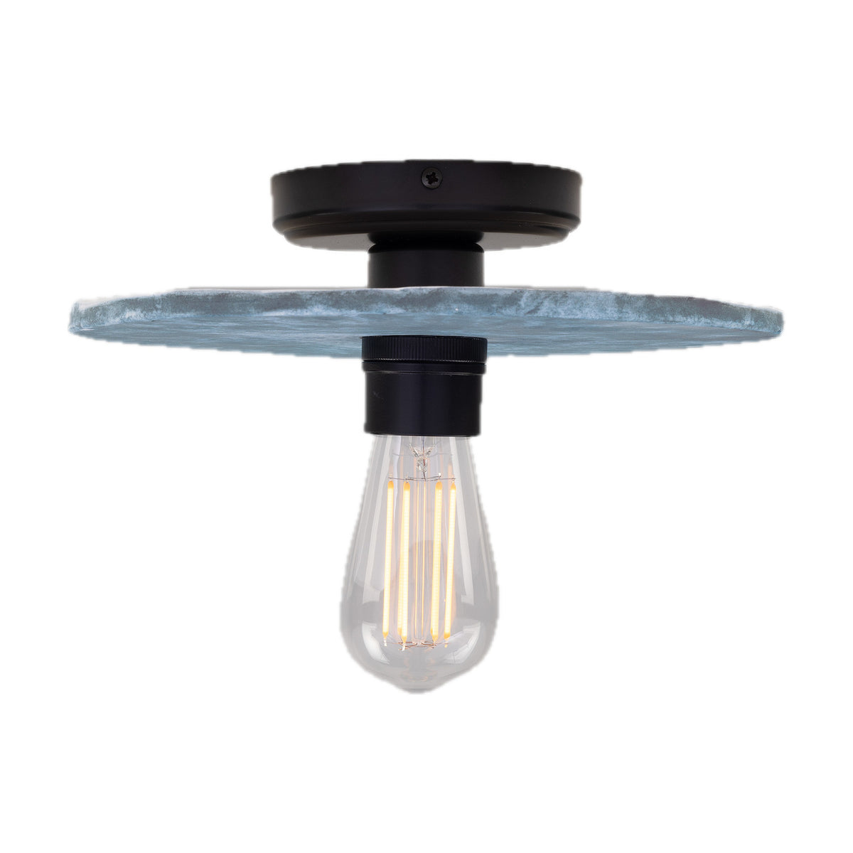 Bog Oak Ceramic Ceiling Light - Blue Earth