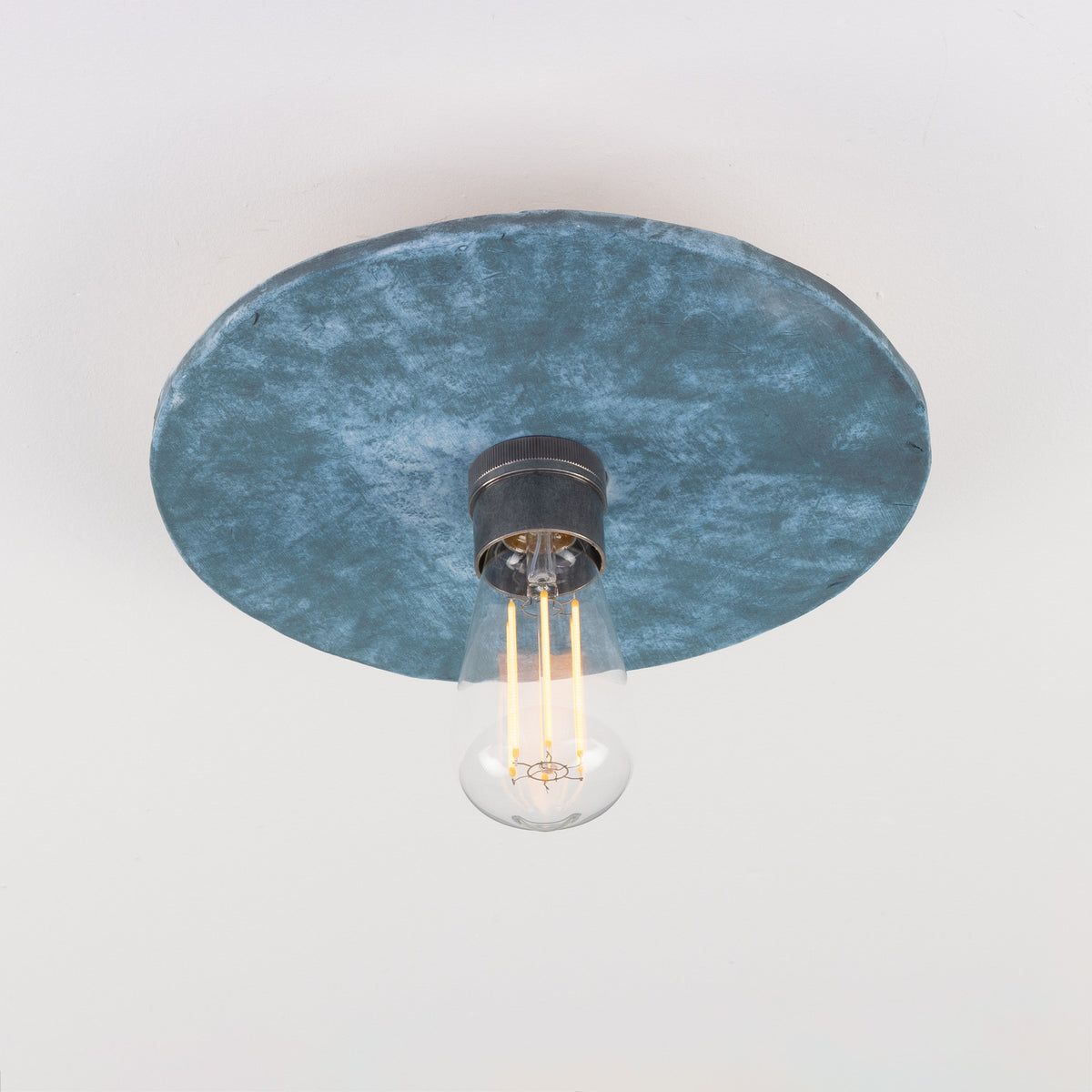 Bog Oak Ceramic Ceiling Light - Blue Earth