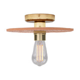 Bog Oak Ceramic Ceiling Light - Red Iron
