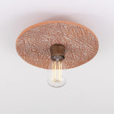Bog Oak Ceramic Ceiling Light - Red Iron