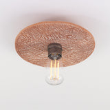 Bog Oak Ceramic Ceiling Light - Red Iron