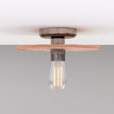 Bog Oak Ceramic Ceiling Light - Red Iron