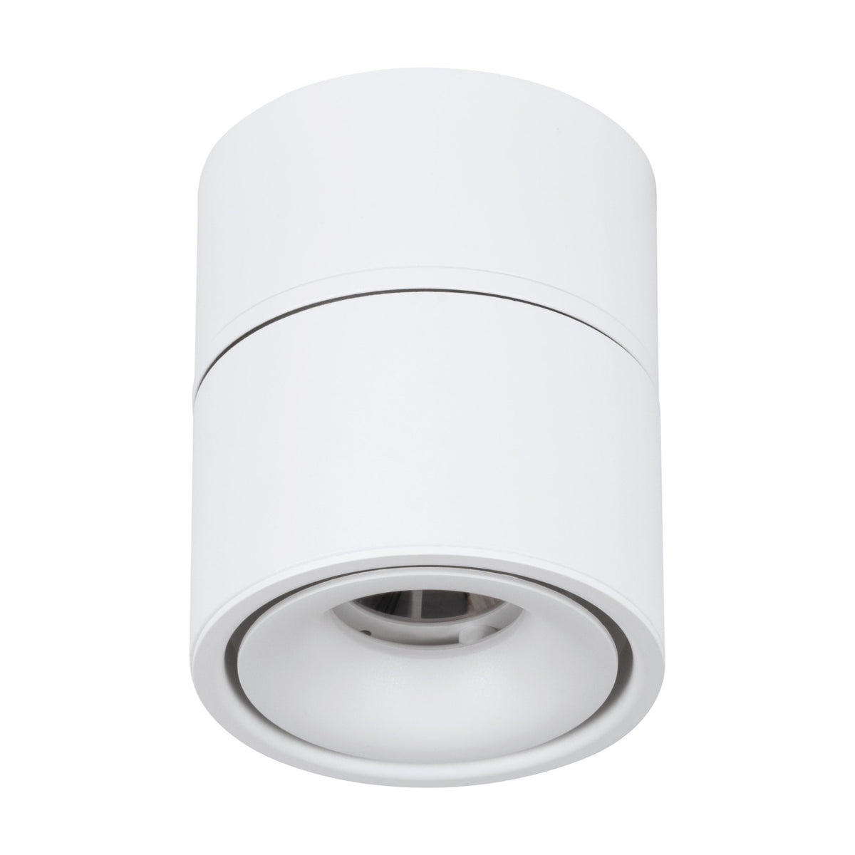 Bohoyo LED Downlight in white, a surface-mounted cylindrical fixture with an aluminium body and recessed inner ring around the integrated LED, shown on a plain white background.