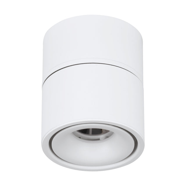 Bohoyo LED Downlight in white, a surface-mounted cylindrical fixture with an aluminium body and recessed inner ring around the integrated LED, shown on a plain white background.