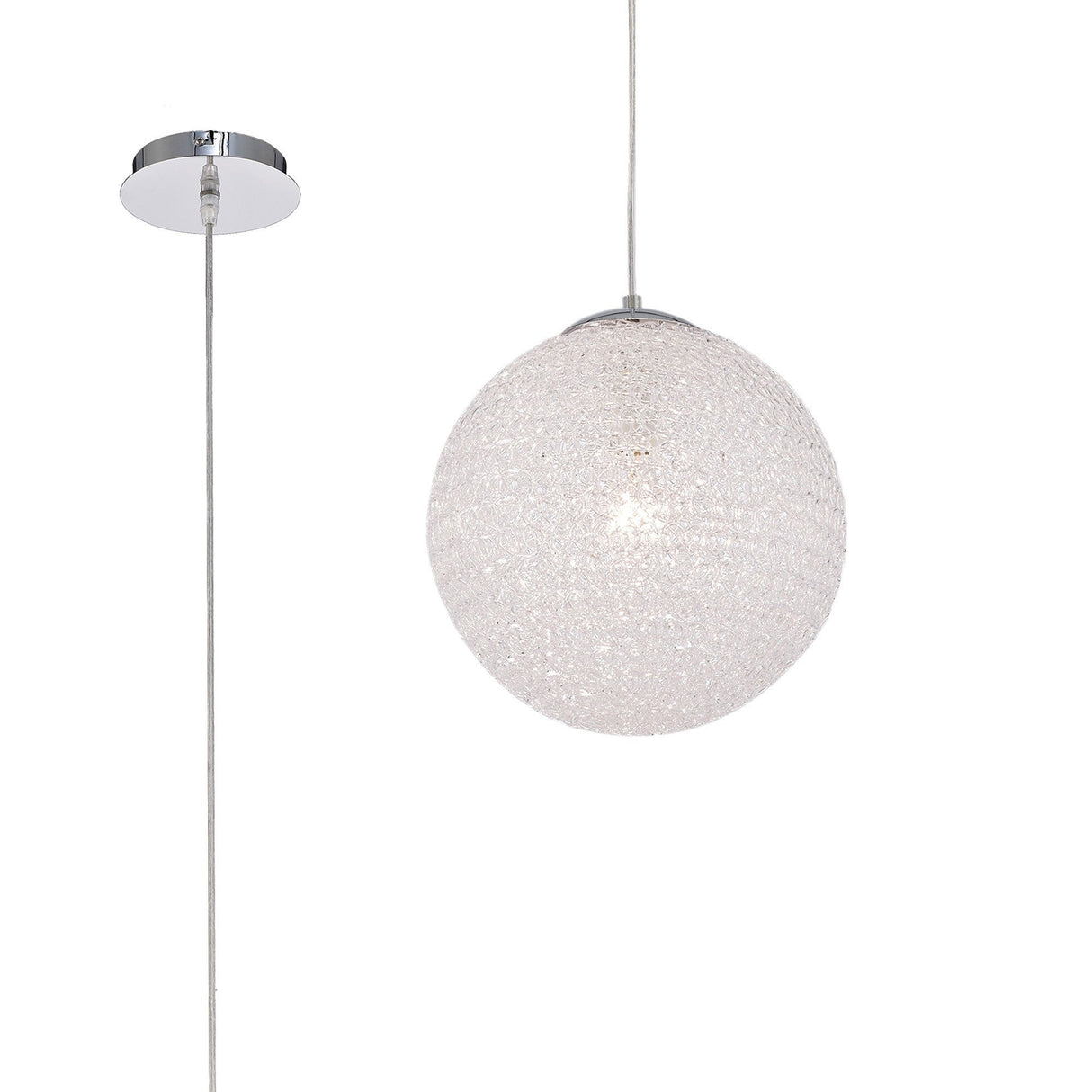 Bola 30cm Round 1 Light Pendant Light - Chrome