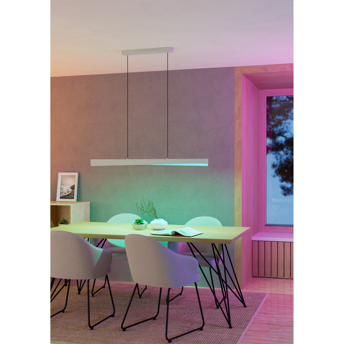 Bolognano Smart Colour Changing Pendant Light - Grey