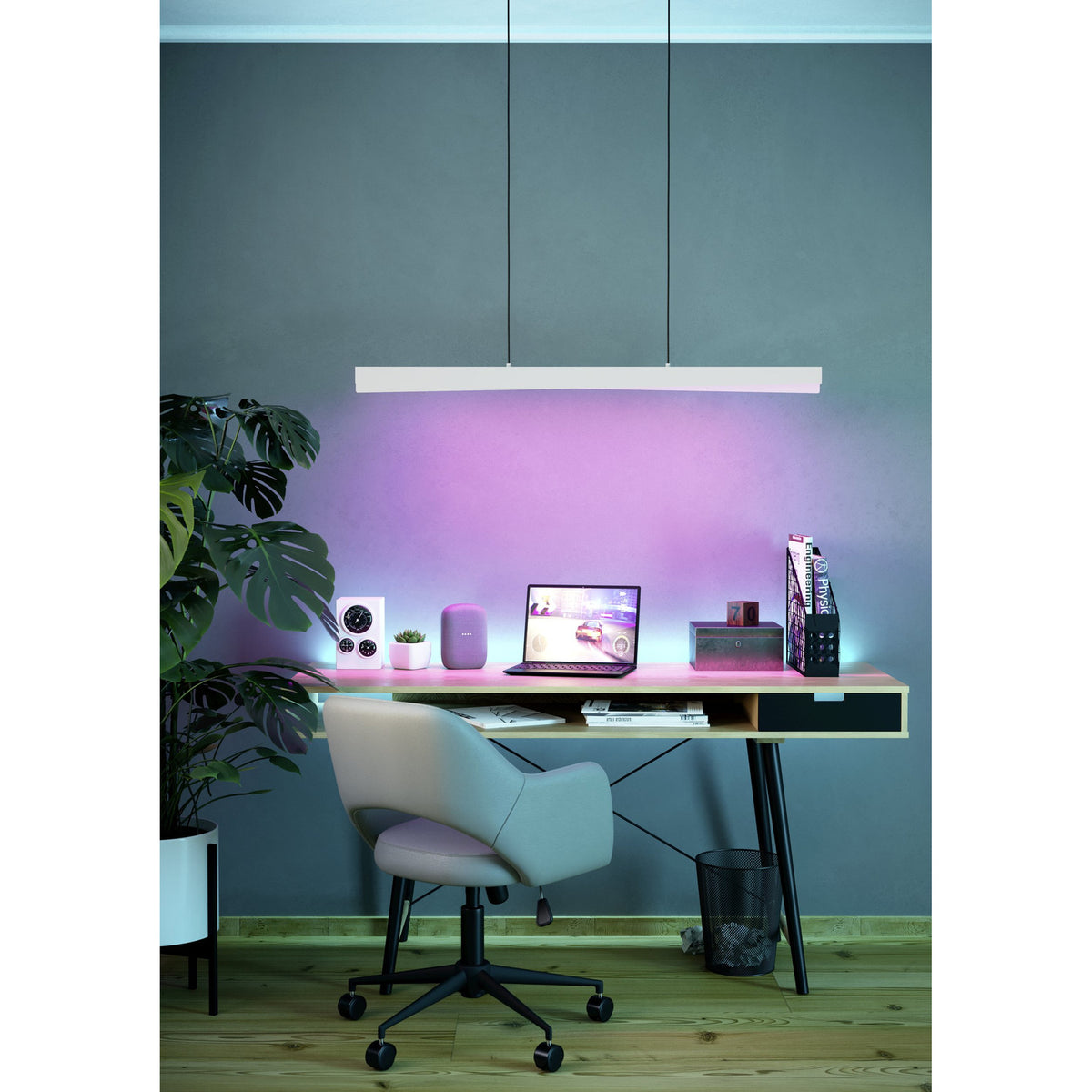 Bolognano Smart Colour Changing Pendant Light - Grey