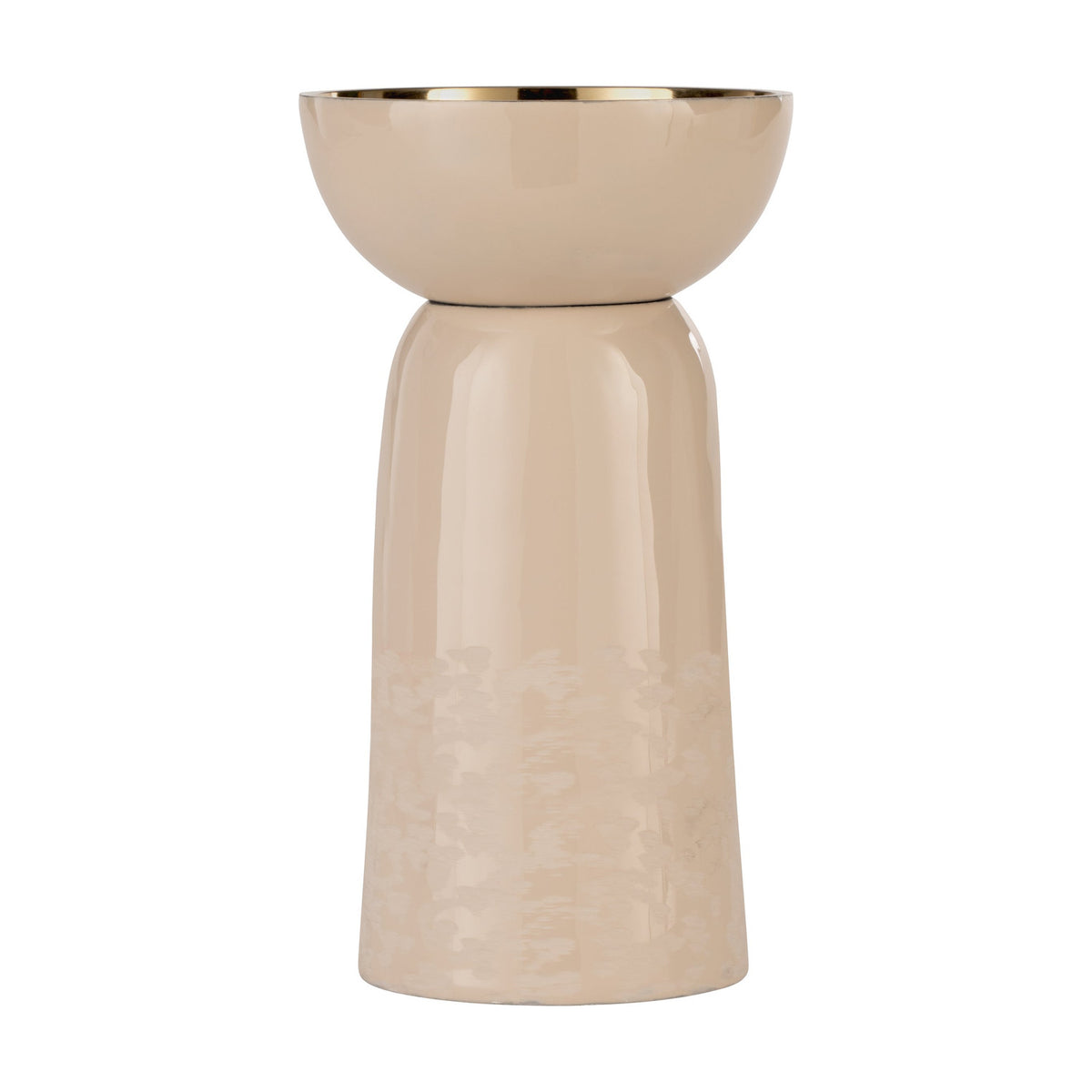Bongosi Candle Holder - Beige & Gold